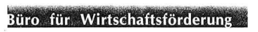 Büro für Wirtschaftsförderung